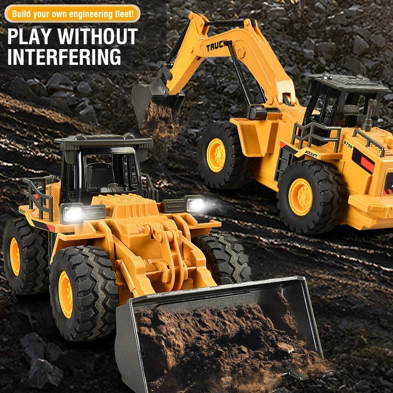 Rc Hobby Excavator - 9-kanałowy Zdalnie Sterowany Koparka Wywrotka Spychacz